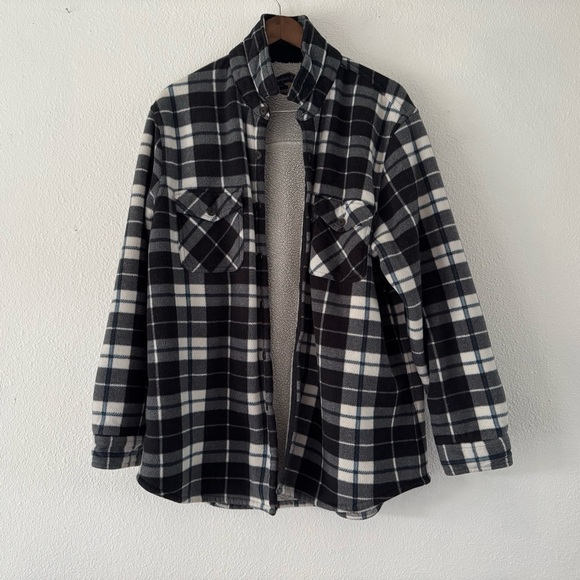 Freedom Foundry Plaid Ultra Soft Fleece Button Up Sherpa Lined Button Up XL - Picture 2 of 12